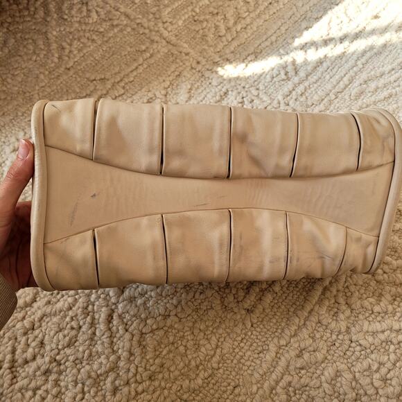 Bally Leather Top Handle Bag Cream Leather Purse - Picture 5 of 10